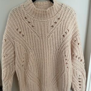 LOFT cream mock knit sweater